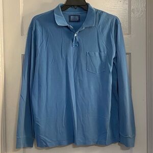 J. CREW 100% COTTON Blue Polo Golf Shirt XL